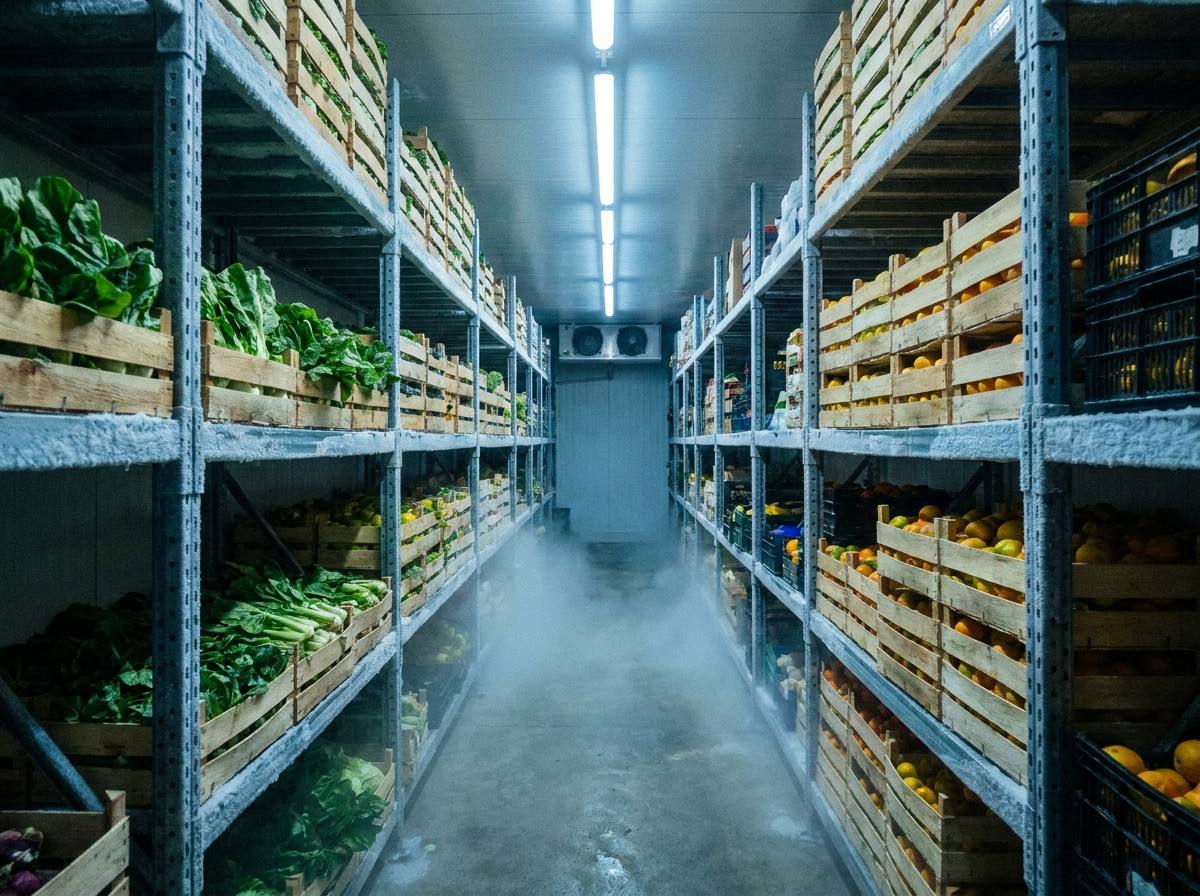 Cold store aisle